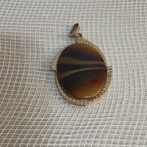Vintage Sarah Coventry Tiger Eye Pendant